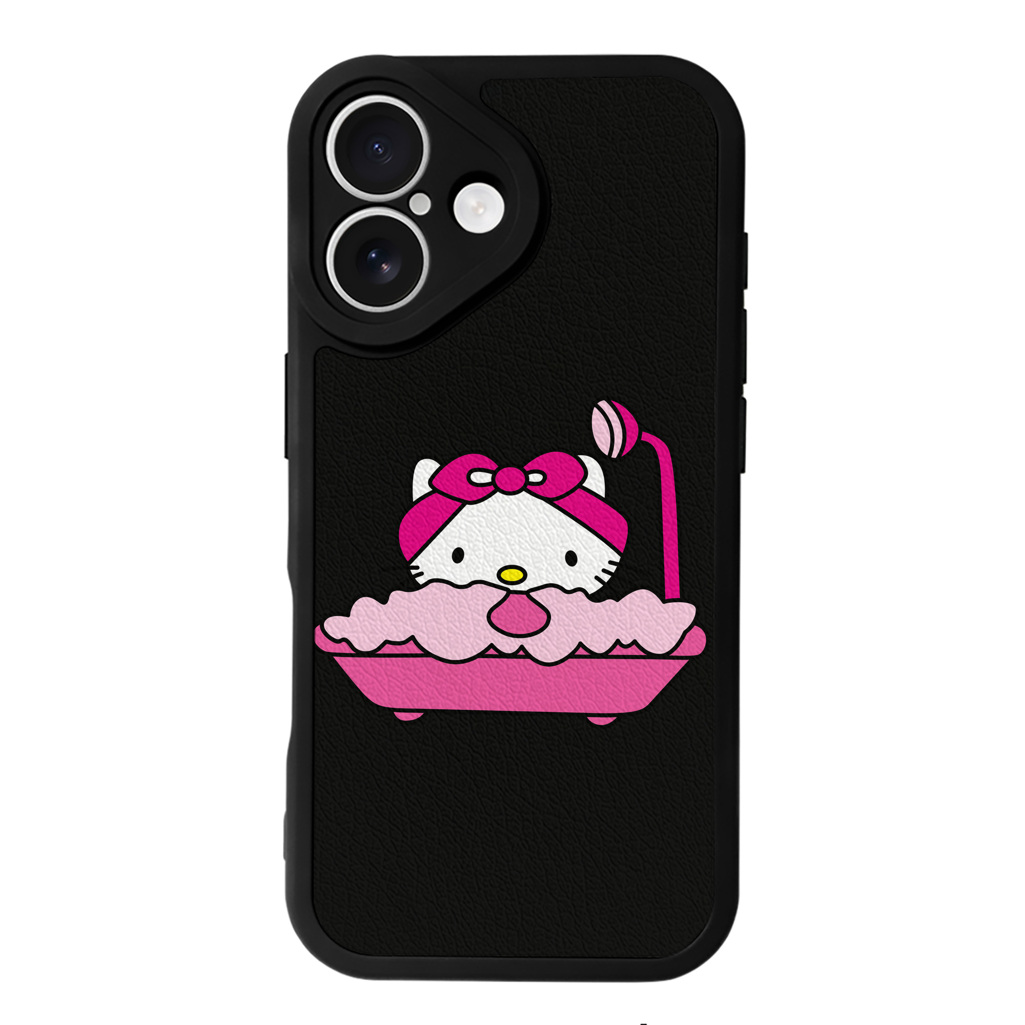 （画像用） Hello Kitty ハローキティ 【iPhone 16シリーズ対応】シリコンスマホケース（レザー調） 材質：シリコン